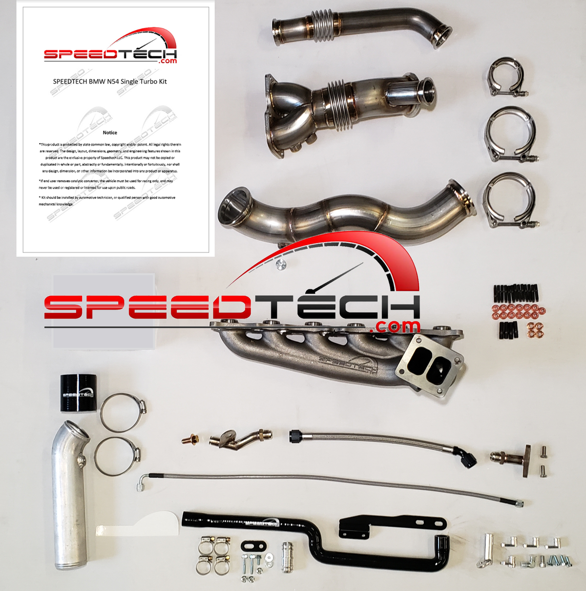 SPEEDTECH N54 NO TURBO RECIRCULATING WASTEGATE TOP MOUNT KIT